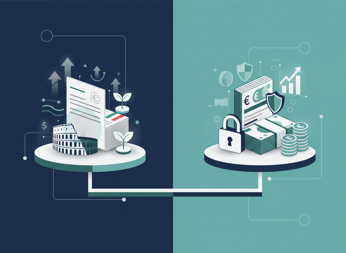 Confronto visivo tra BTP e conto deposito