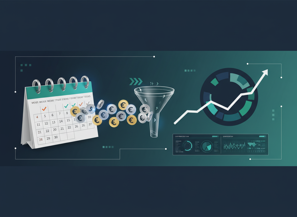 Piano di accumulo ETF con versamenti periodici e crescita nel tempo