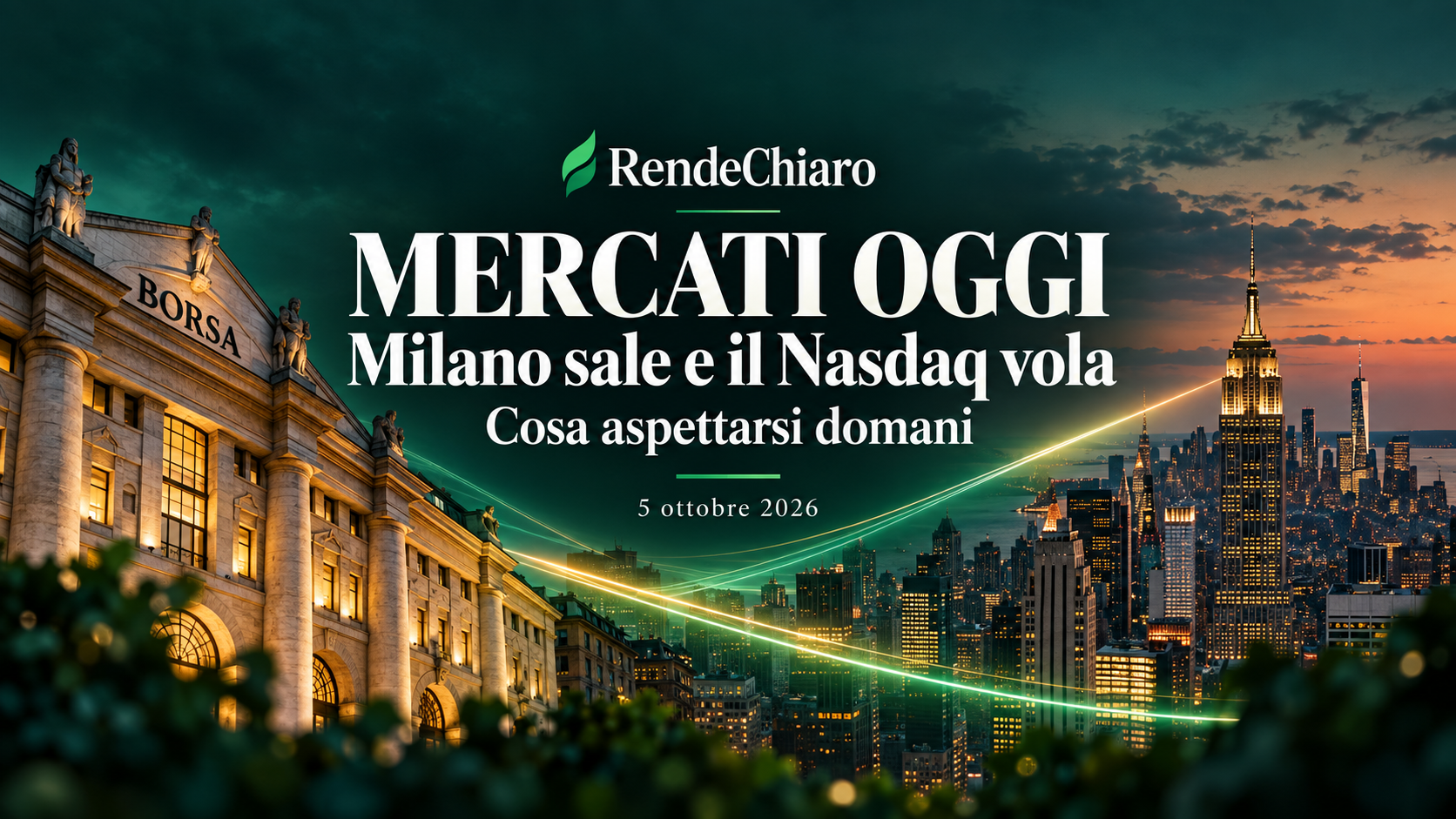 Mercati oggi 5 ottobre 2026: Milano sale e il Nasdaq vola, cosa aspettarsi domani